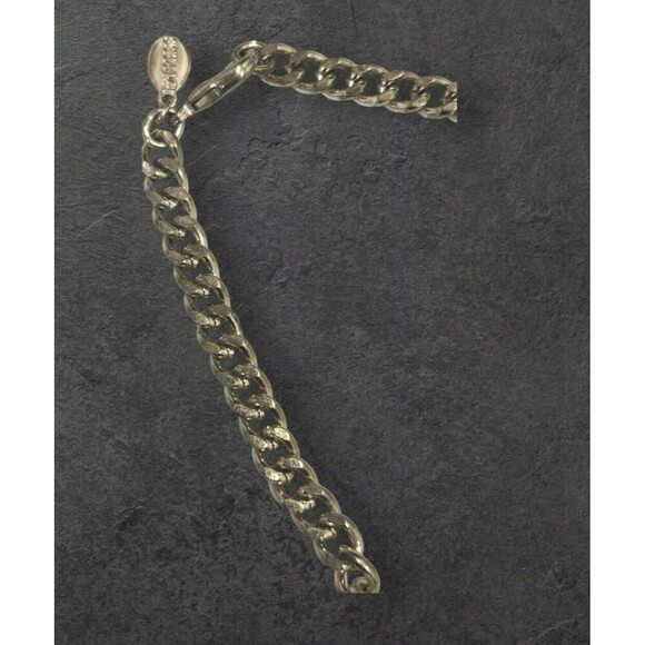 Express Tear Drop Choker Necklace Women's  Crystal Gold Tone Bar Chain - Picture 4 of 6